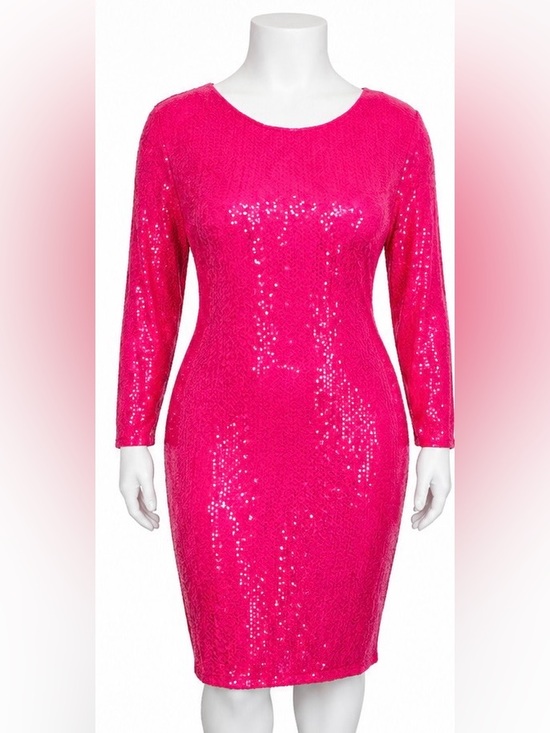 torrid Dresses & Skirts - Torrid Hot Pink Sequin Dress | Plus Size | NWT | Statement Party Dress